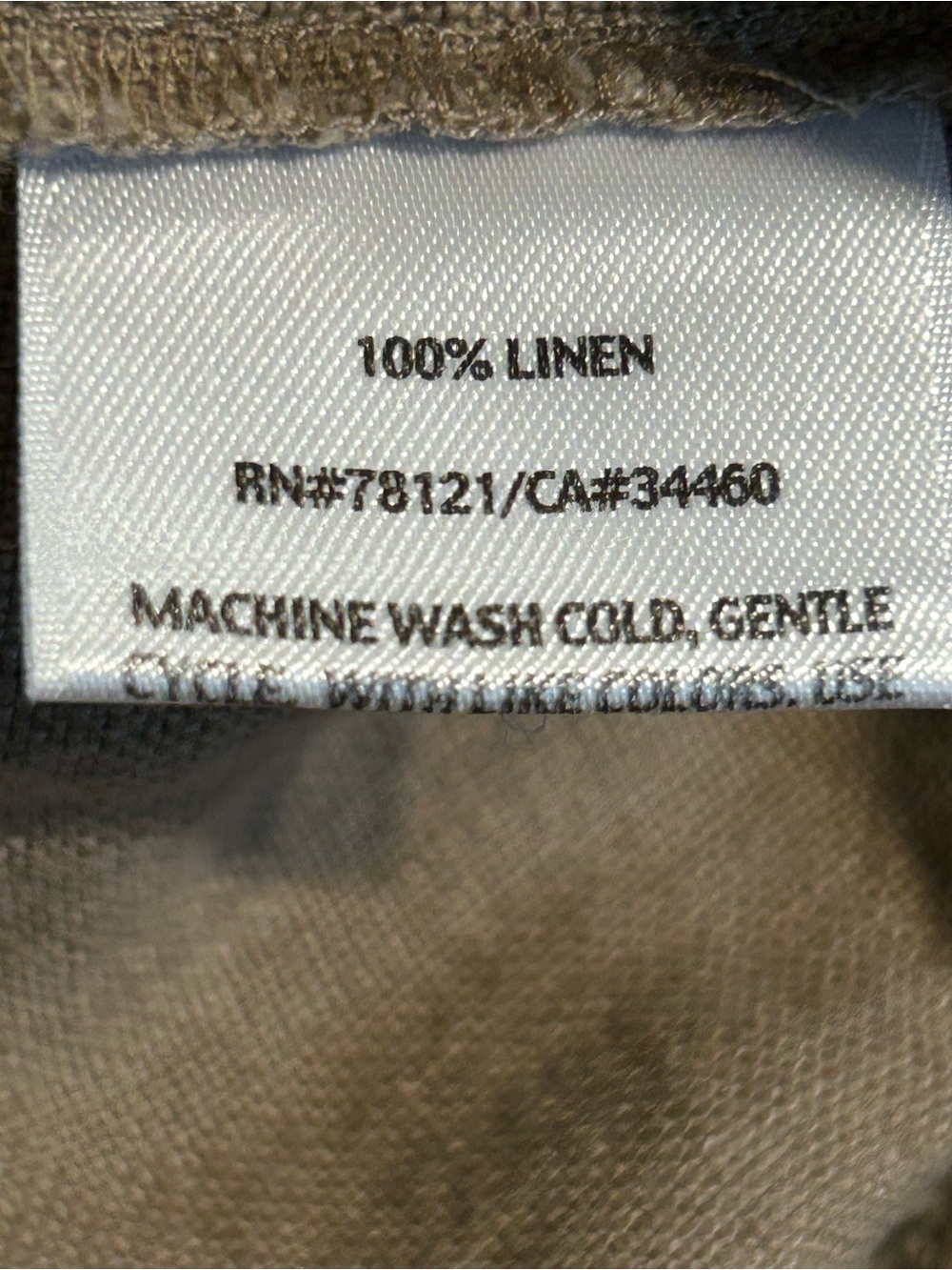 Eileen Fisher Lagenlook 100% Linen Capsule Wide Leg Pants Beige Tan Size 12 - Picture 3 of 7
